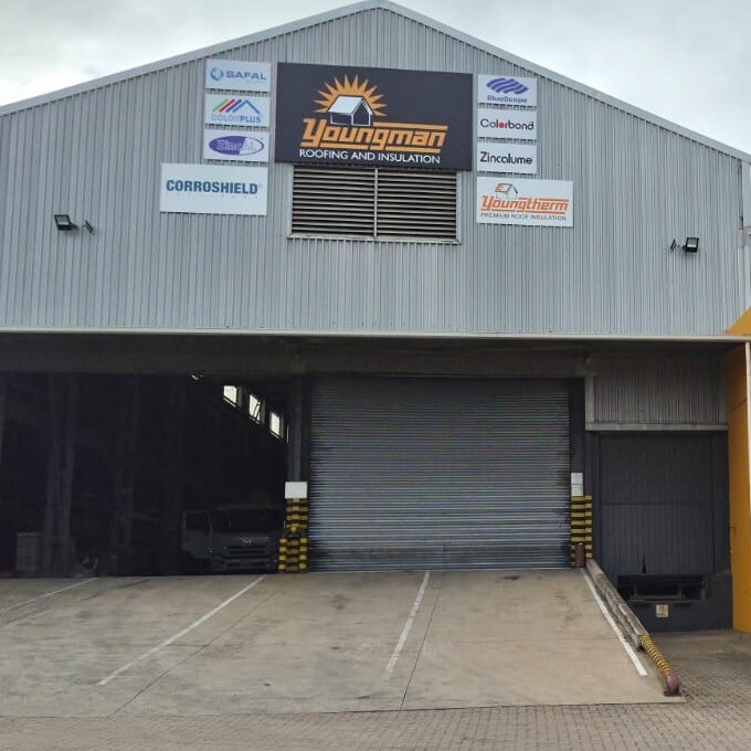 Youngman Roofing & Insulation Durban branch signage, Mount Edgecombe